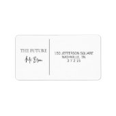 Gepersonaliseerde bruiloft Elegant Custom Mailing Etiket (Voorkant)