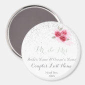 Gepersonaliseerde bruiloft Favors Magnets, Mr en M Magneet (Voorkant / Achterkant)