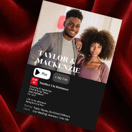 Gepersonaliseerde bruiloft filmsynopsis foto kaart