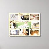 Gepersonaliseerde bruiloft foto Collage Wall Art C Canvas Afdruk (Voorkant)