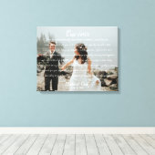 Gepersonaliseerde bruiloft foto & geloften Canvas  (Insitu (Houten vloer))