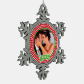 Gepersonaliseerde bruiloft foto Keepsake Ornament (Links)