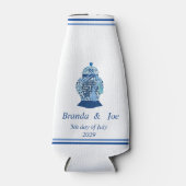 Gepersonaliseerde bruiloft gember pot kan fles koe flesjeskoeler (Voorkant)