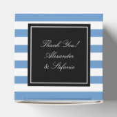 Gepersonaliseerde bruiloft gunst box | Blauw-witte Bedankdoosjes (Bovenkant)