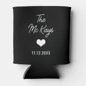 Gepersonaliseerde bruiloft gunsten bruidsfeestarti blikjeskoeler (Voorkant)