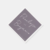 Gepersonaliseerde bruiloft handgeschreven script P Servet (Hoek)