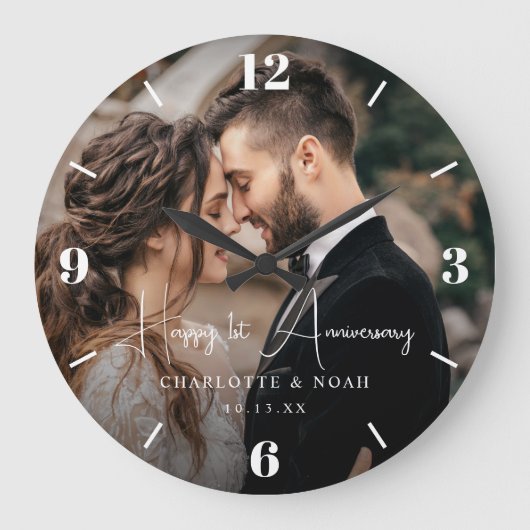 Gepersonaliseerde bruiloft Jubileum Grote Klok (Voorkant)