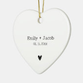 Gepersonaliseerde bruiloft koppels getrouwd Verlov Keramisch Ornament (Links)