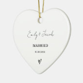 Gepersonaliseerde bruiloft koppels Verloving Getro Keramisch Ornament (Links)
