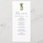 Gepersonaliseerde bruiloft Menu Kaarten Tropische  (Voorkant)