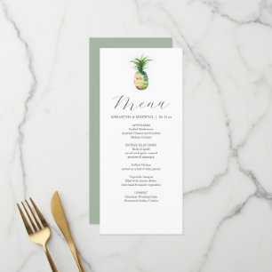 Gepersonaliseerde bruiloft Menu Kaarten Tropische