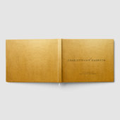 Gepersonaliseerde bruiloft Monogram Goud Gastenboek (Volledig)