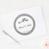 Gepersonaliseerde bruiloft Moorse Pattern Sticker (Envelop)