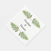 Gepersonaliseerde bruiloft of douche servetten bul (Hoek)