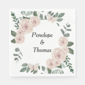 Gepersonaliseerde bruiloft of douche servetten bul (Voorkant)