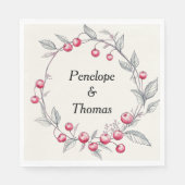 Gepersonaliseerde bruiloft of douche servetten bul (Voorkant)