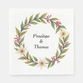 Gepersonaliseerde bruiloft of douche servetten bul (Voorkant)