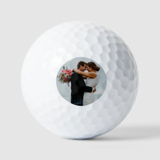 Gepersonaliseerde bruiloft of Jubileum aangepaste  Golfballen (Voorkant)