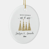 Gepersonaliseerde bruiloft Ornament met namen en j (Rechts)