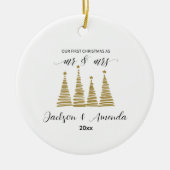 Gepersonaliseerde bruiloft Ornament met namen en j (Voorkant)