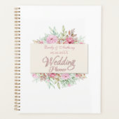Gepersonaliseerde bruiloft Planner, Romantic Flora Planner (Voorkant)