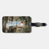 Gepersonaliseerde bruiloft portret moderne kalligr bagagelabel (Achterkant horizontaal)