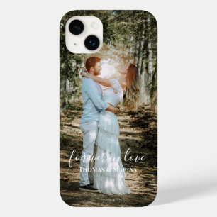 Gepersonaliseerde bruiloft portret moderne kalligr Case-Mate iPhone 14 plus hoesje