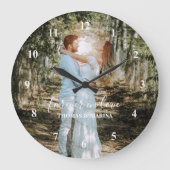 Gepersonaliseerde bruiloft portret moderne kalligr grote klok (Voorkant)