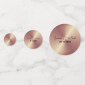 Gepersonaliseerde bruiloft Roos gouden tafel Confetti (Achterkanten)