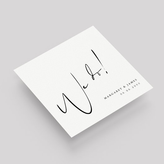 Gepersonaliseerde bruiloft servetten met We Do Des