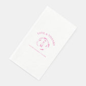 Gepersonaliseerde bruiloft servetten monogram Init (Hoek)