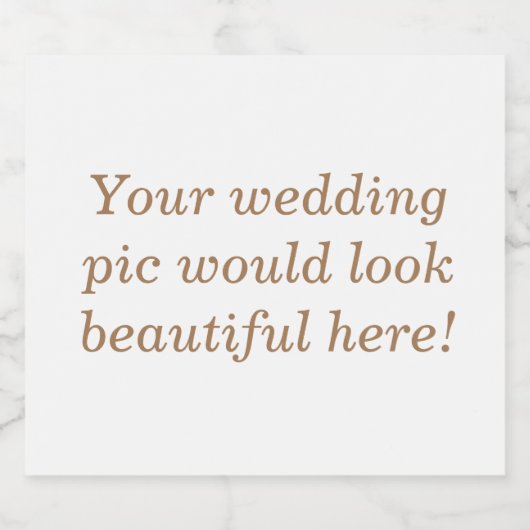 Gepersonaliseerde bruiloft sparkling wijnetiket (Enkel label)