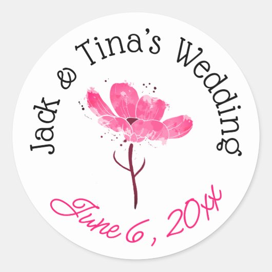 Gepersonaliseerde bruiloft stickers (Voorkant)