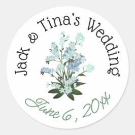 Gepersonaliseerde bruiloft stickers