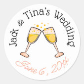 Gepersonaliseerde bruiloft stickers (Voorkant)