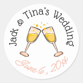 Gepersonaliseerde bruiloft stickers