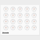 Gepersonaliseerde bruiloft stickers (Vel)