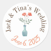 Gepersonaliseerde bruiloft stickers (Voorkant)