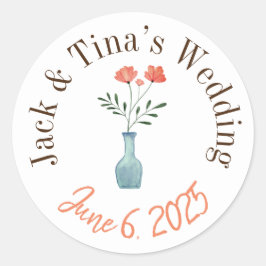 Gepersonaliseerde bruiloft stickers