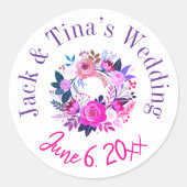 Gepersonaliseerde bruiloft stickers (Voorkant)