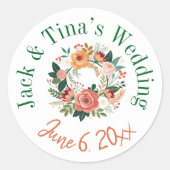 Gepersonaliseerde bruiloft stickers (Voorkant)