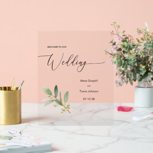 Gepersonaliseerde bruiloft teken acryl bord (Huwelijk)