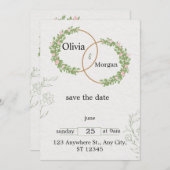 Gepersonaliseerde bruiloft uitnodiging Kaarten - T (Voorkant / Achterkant)