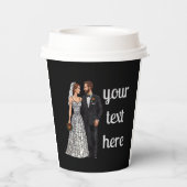 Gepersonaliseerde bruiloft uitnodigingen en uitnod papieren bekers (Achterkant)