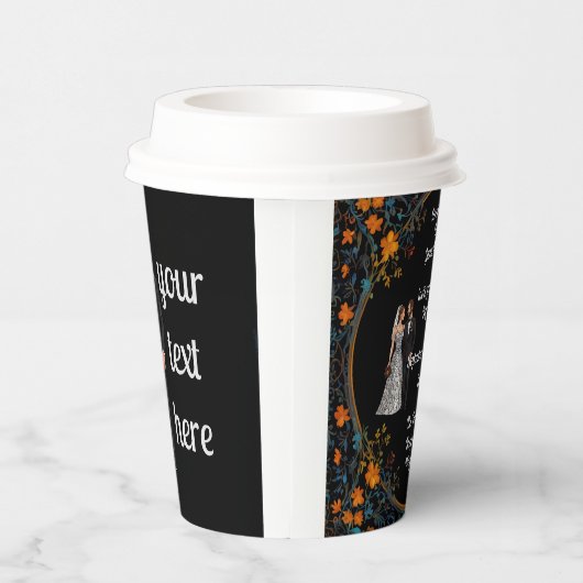 Gepersonaliseerde bruiloft uitnodigingen en uitnod papieren bekers (Rechts)