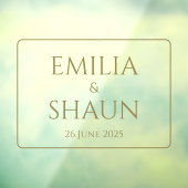 Gepersonaliseerde bruiloft venster Cling Raamsticker (Vel 3)