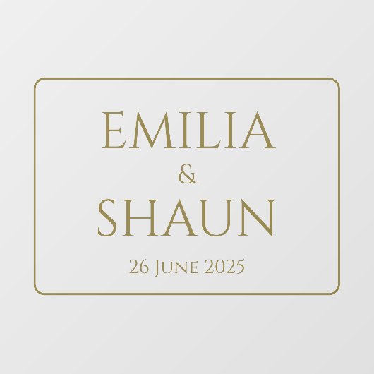 Gepersonaliseerde bruiloft venster Cling Raamsticker (Vel)