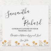 Gepersonaliseerde bruiloft Verloving Jubileum Sparkling Wijnetiket (Enkel label)