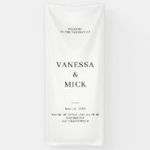 Gepersonaliseerde bruiloft Welkom Custom Wedding P Spandoek (Verticaal)