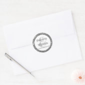 Gepersonaliseerde bruiloft zegels | Silver Grey Gl (Envelop)